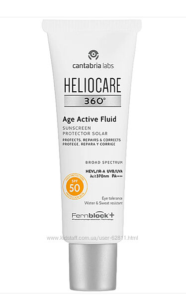 Сонцезахисний крем-флюїд - Heliocare 360 Age Active Fluid SPF 50