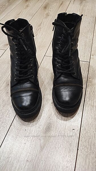 Черевики зимові шкіряні, 36-37р, устілка 23.5, ботінки, ботинки, чоботи