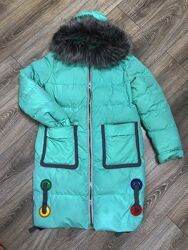Зимове пальто nuovo tendenza італія на дівчинку. розмір-158 см. подарунок