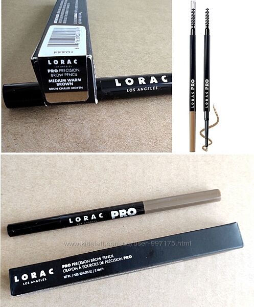 Карандаш для бровей LORAC PRO Precision Brow Pencil medium warm brown