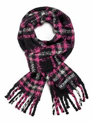 Тёплый шарф Victoria&acutes Secret black & fuchsia plaid оригинал