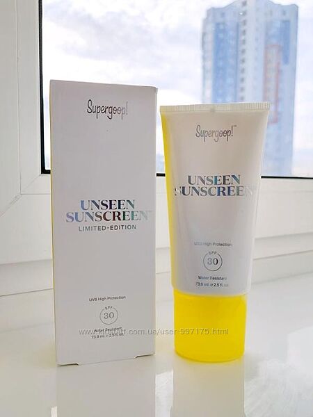 Солнцезащитный крем для лица SUPERGOOP Unseen Sunscreen SPF 30