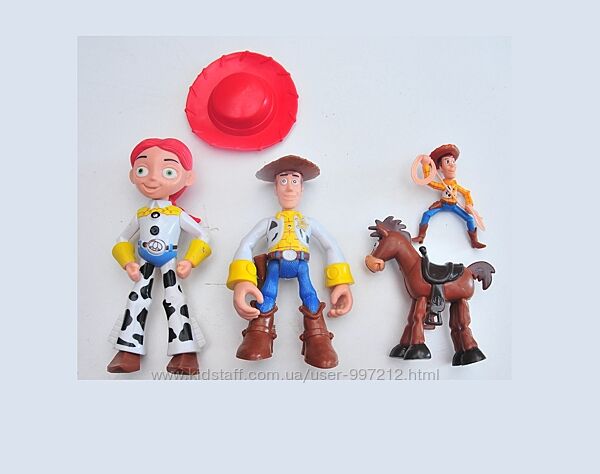 Фигурки История игрушек Toy story Вуди Джесси свет Вуди на коне