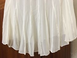 Шелковая белая юбка большой размер р.20
