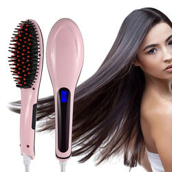  Електричний гребінець випрямляч для волосся Fast Hair Straightener HQT-906