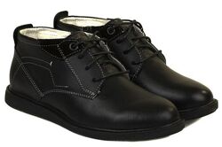 Новые полностью кожаные демисезонные ботинки Braska, высокие туфли, 32-33