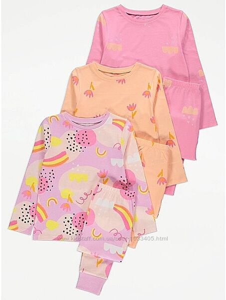 Пижамы на девочек 6-7-8-9-10-11-12-14 лет фирмы Dunnes - 15 расцветок