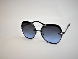 Женские солнцезащитные очки Bvlgari темно-синие с черным