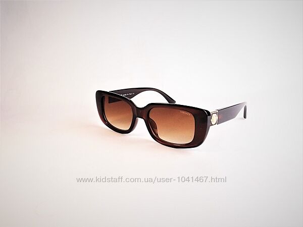 Женские солнцезащитные очки Versace коричневые глянцевые с градиентом