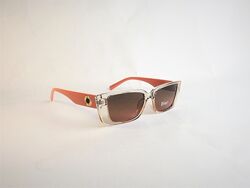 женские солнцезащитные очки Dior прозрачные коричневые глянцевые узкие 