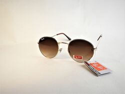Солнцезащитные очки Ray Ban коричневые круглые с  градиентом