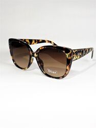 Женские солнцезащитные очки Dior коричневые с градиентом