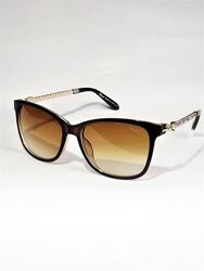 Женские солнцезащитные очки Chopard коричневые с градиентом