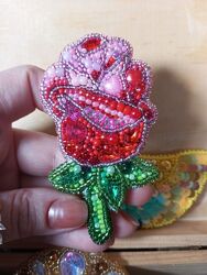 Брош брошка Герб України, золота рибка