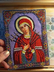 Ікона вишита бісером. Зроблю любу ікону на замовлення.