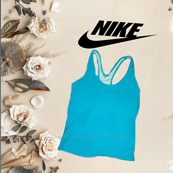 Nike Dri - Fit оригинал Спортивная женская майка  бирюза