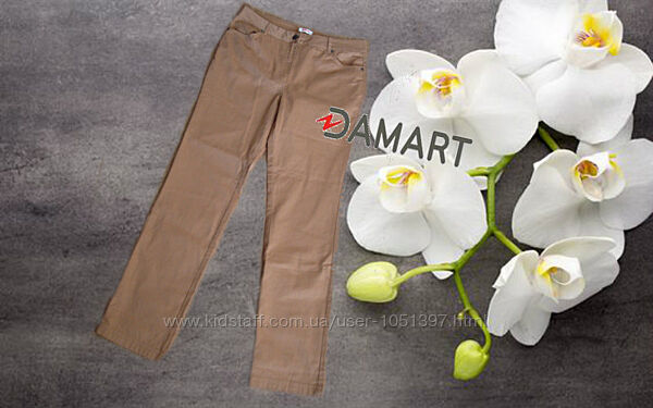 Damart Красивые летние женские брюки карамельно миндального цвета 48