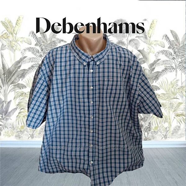 Debenhams Рубашка мужская короткий рукав хлопок 5 XL