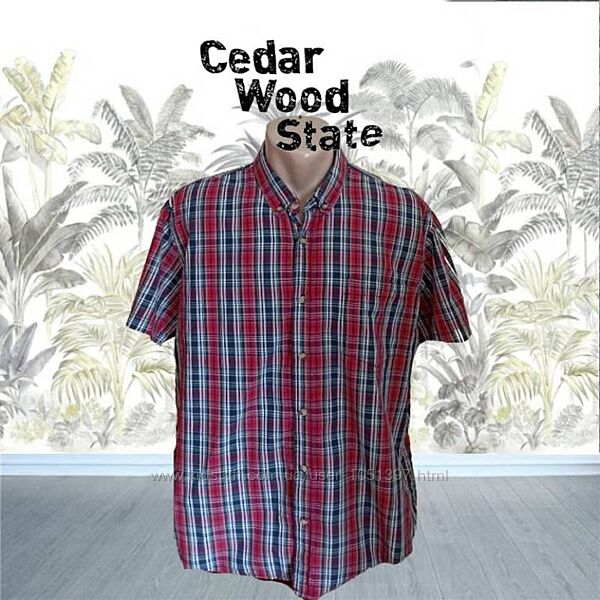 Cedar Wood State Летняя мужская рубашка короткий рукав XL