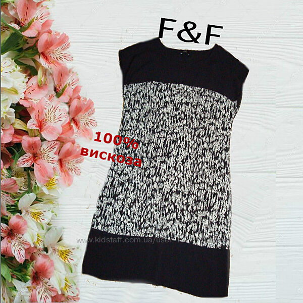 F&F 100  вискоза натуральное легкое стильное платье туника женская 