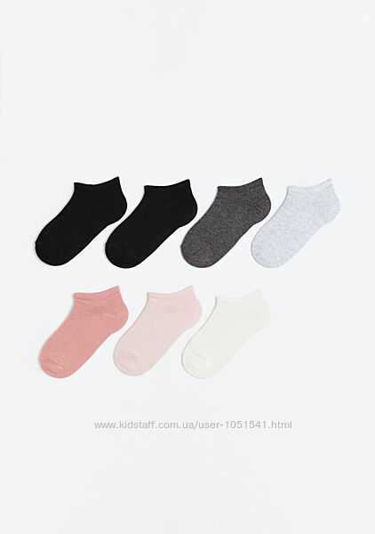 Шкарпетки кольорові nyc від h&m -7 шт від 25 до 33 розміру