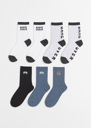 Шкарпетки кольорові - 7 шт від h&m розмір  40-42 см