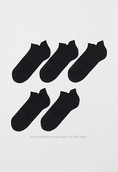 Спортивні шкарпетки чорні - 5 шт від h&m розмір від 28 до 33