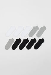 Шкарпетки чорно-білі h&m упаковка -10 шт розмір 40-42