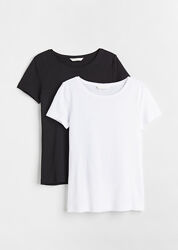 Футболки для дівчат -юніорів білі, чорні від h&m розмір xs , s , m