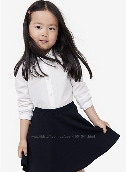 Біла шкільна сорочка для дівчинки від h&m ріст від 122 до 158 см