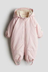 Зимовий термо комбінезон рожевий від h&m ріст 86,92,98,104 см