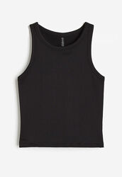 Майка -топ чорна рубчік від h&m розмір xs s