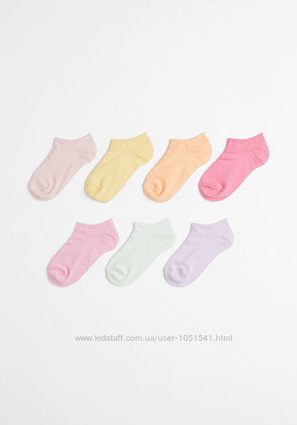 Шкарпетки кольорові від h&m -7 шт 31-33 розміру