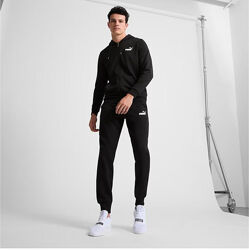 Чорні чоловічі штани на флісі puma essentials logo men&acutes pants