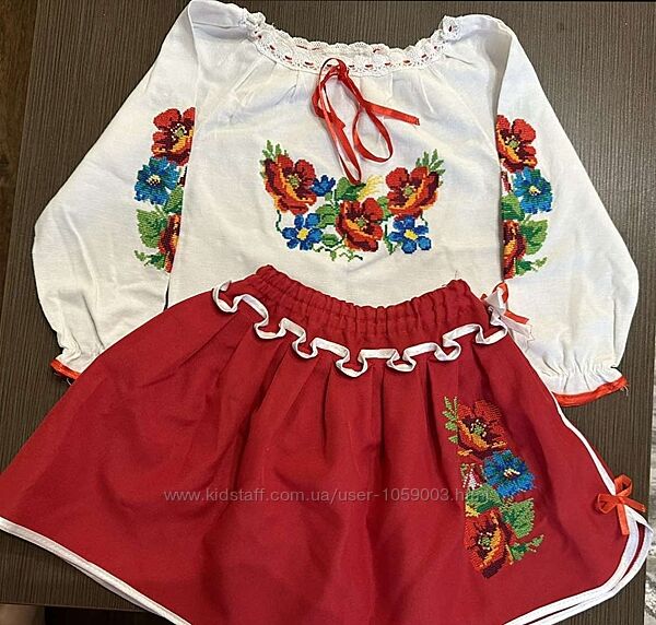 Продам украинский костюм для девочки, шаровары