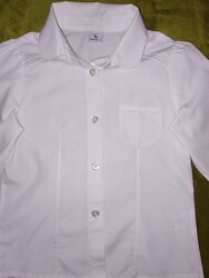 Нарядная белоснежная рубашка для девочки M&S на 5-6лет р.110-116 