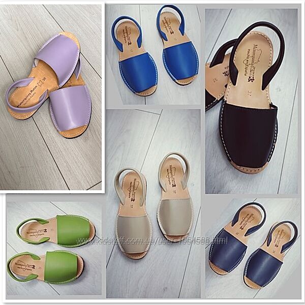 Жіночі мінорки зі шкіри, менорки, абаркаси, крокси. Іспанія