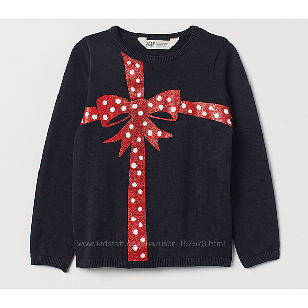 Дитячий джемпер светр H&M Бант для дівчинки 98115