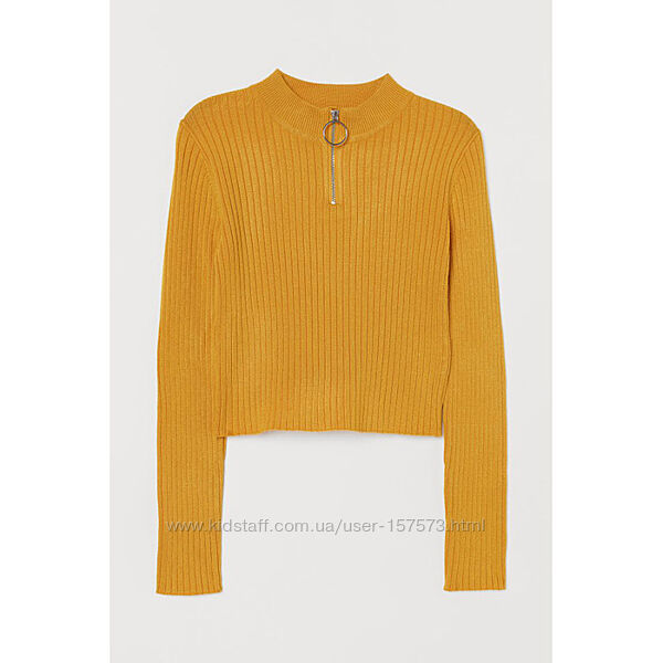 Дитячий укорочений однотонний светр джемпер H&M для дівчинки 86312