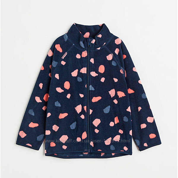 Дитяча флісова кофта кардиган на блискавці H&M на дівчинку 35001