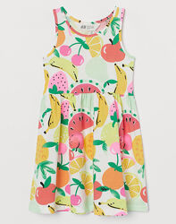 Дитяче плаття сарафан H&M на дівчинку - фрукти, лимони, апельсини, яблука
