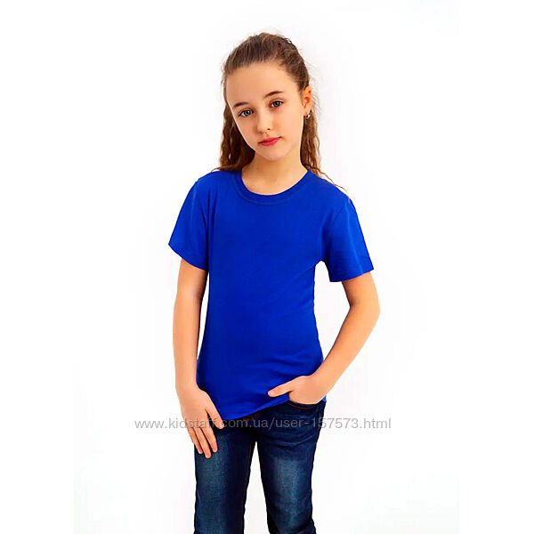 Дитяча однотонна футболка Hakro для дівчинки 21101