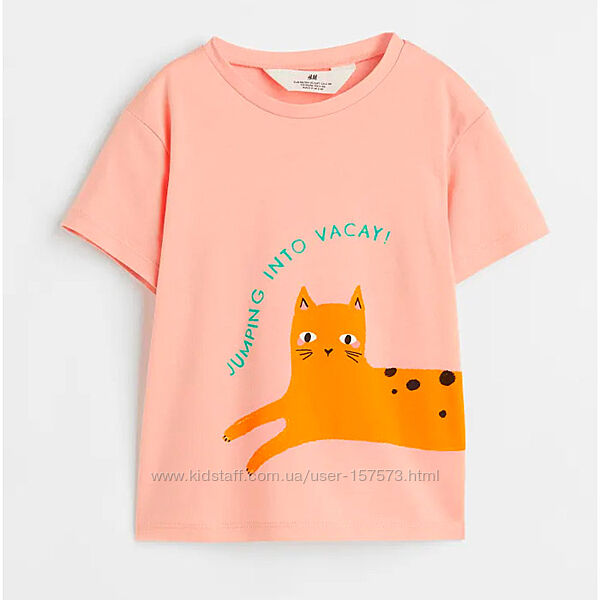 Дитяча футболка Кішка H&M для дівчинки 26052
