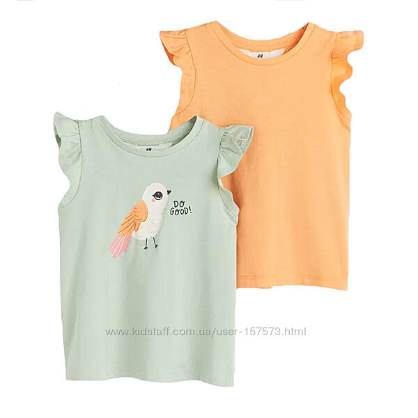 Набір дитячих майок футболок Пташка H&M для дівчинки 10178