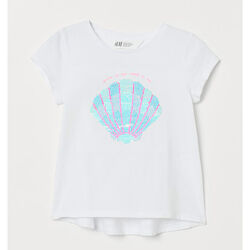 Дитяча футболка Мушля з паєтками H&M на дівчинку 56004
