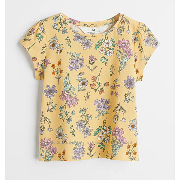 Дитяча футболка Квіточки H&M для дівчинки 18020