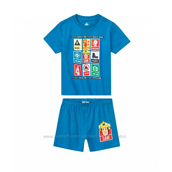 Дитяча піжама для хлопчика на літо - Fireman Sam - 37116