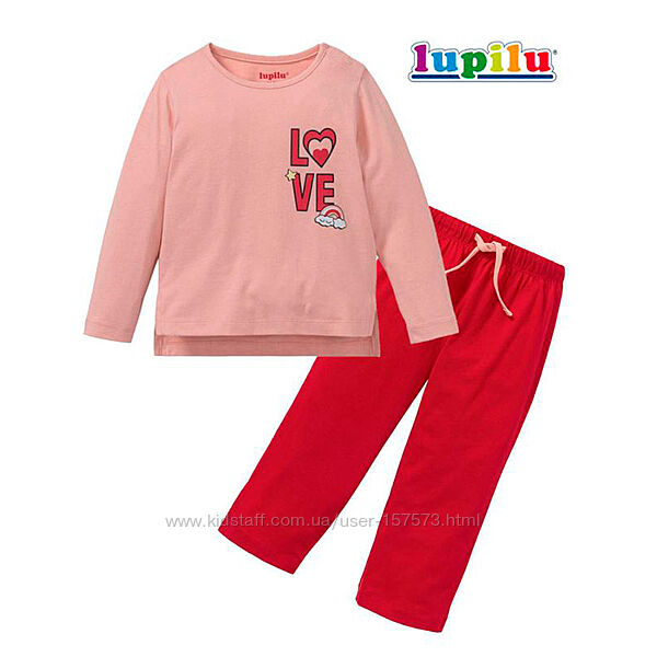Дитяча трикотажна піжама Love Lupilu на дівчинку - 63387