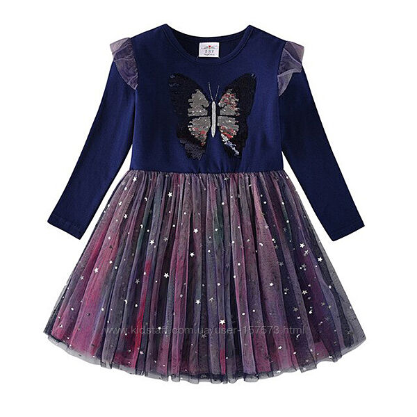 Дитяча нарядна святкова сукня з паєтками Метелик для дівчинки 35412