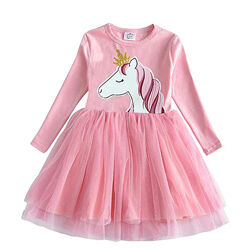 Дитяча святкова нарядна сукня єдиноріг для дівчинки 45760 